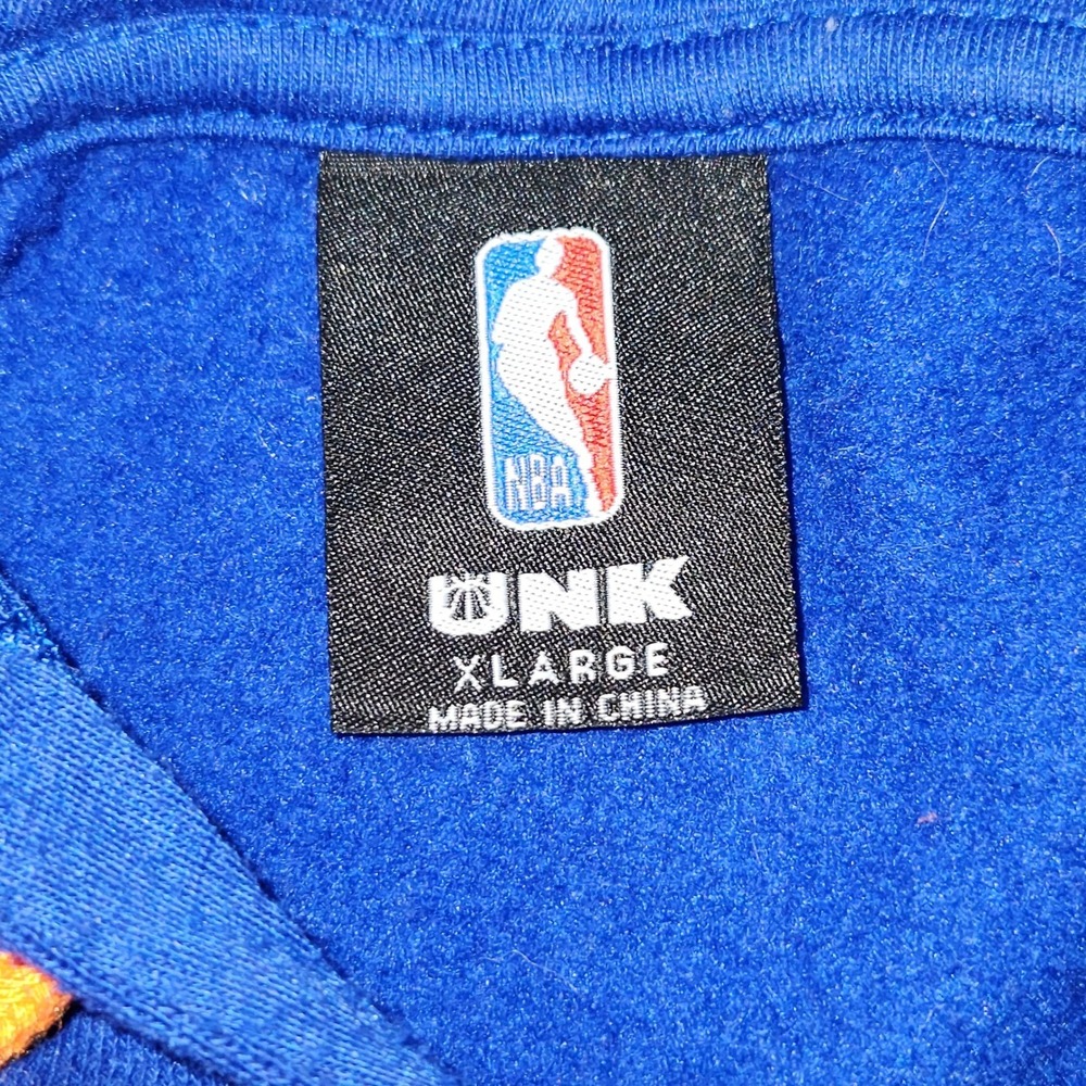 NBA UNK New York Knicks Basketball Hoodie Blue Orange Mens XL Sweatshirt - Picture 8 of 9